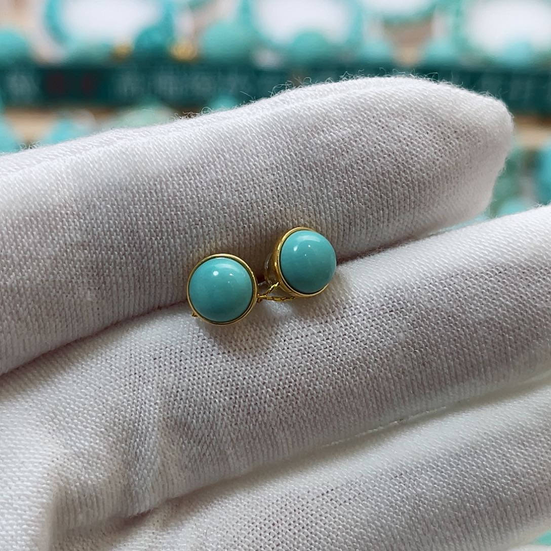 绿松石珠宝奇石18K金镶嵌