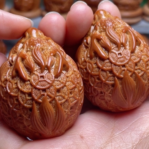 吊坠橄榄核金币龙龟手球3.5