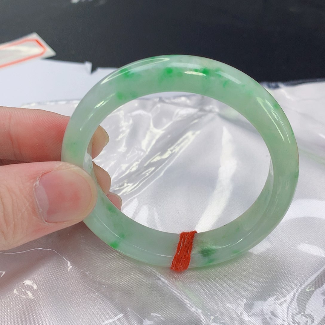 翡翠手镯未镶嵌016缅甸天然翡翠A货