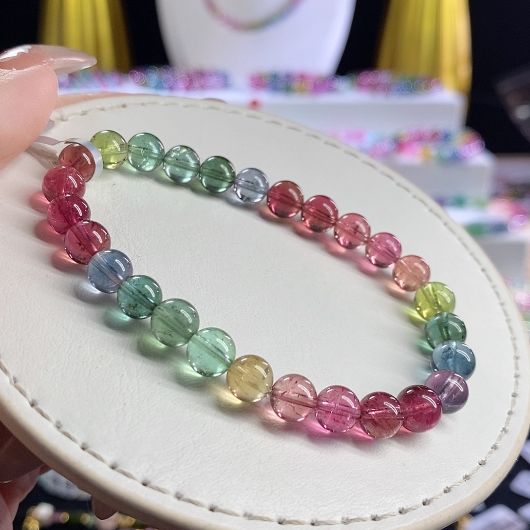 未镶嵌手链碧玺艳丽色标