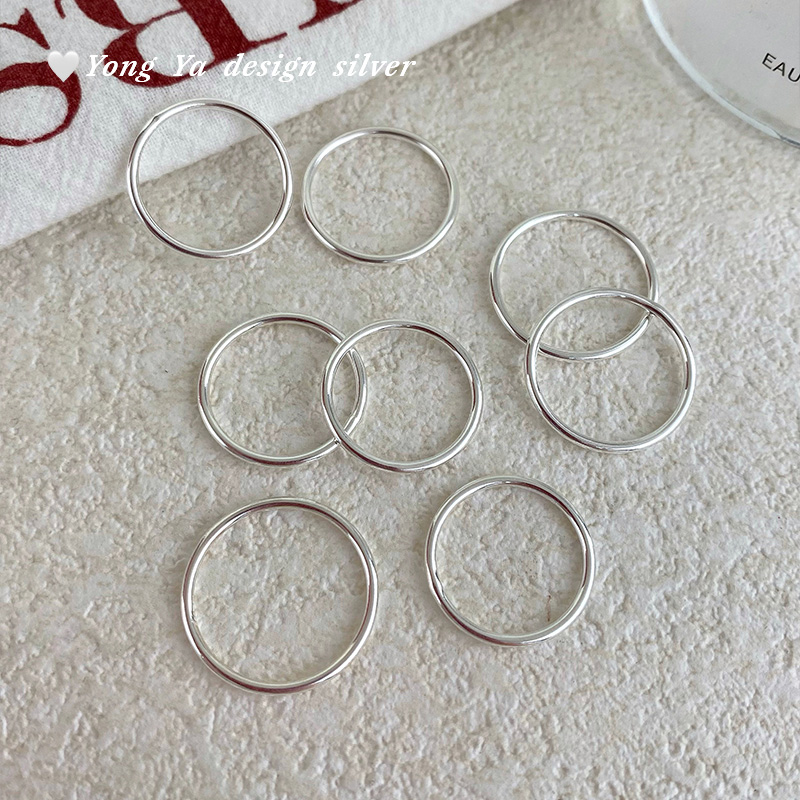 足银戒指 999足银素圈戒指