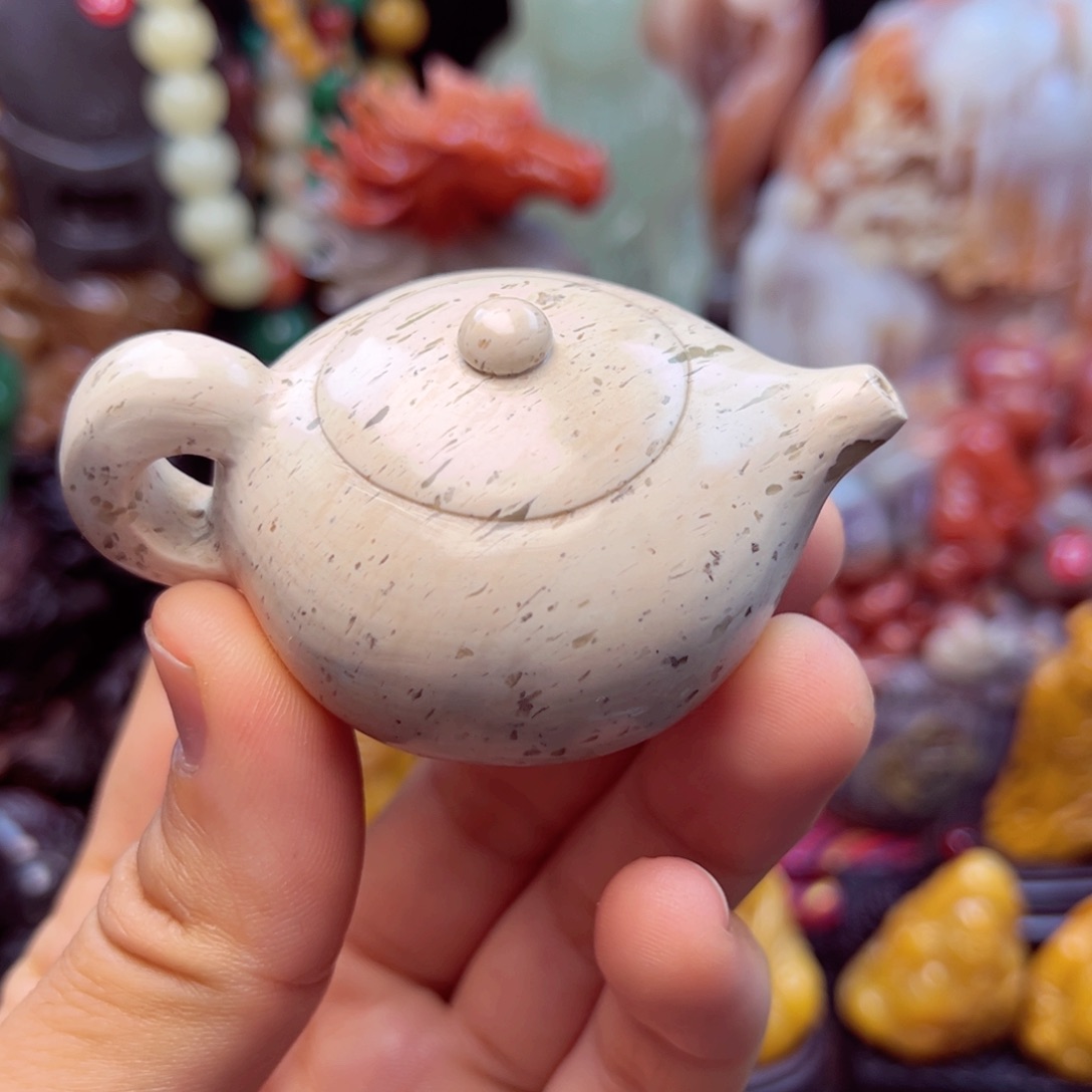 寿山石茶壶手玩件