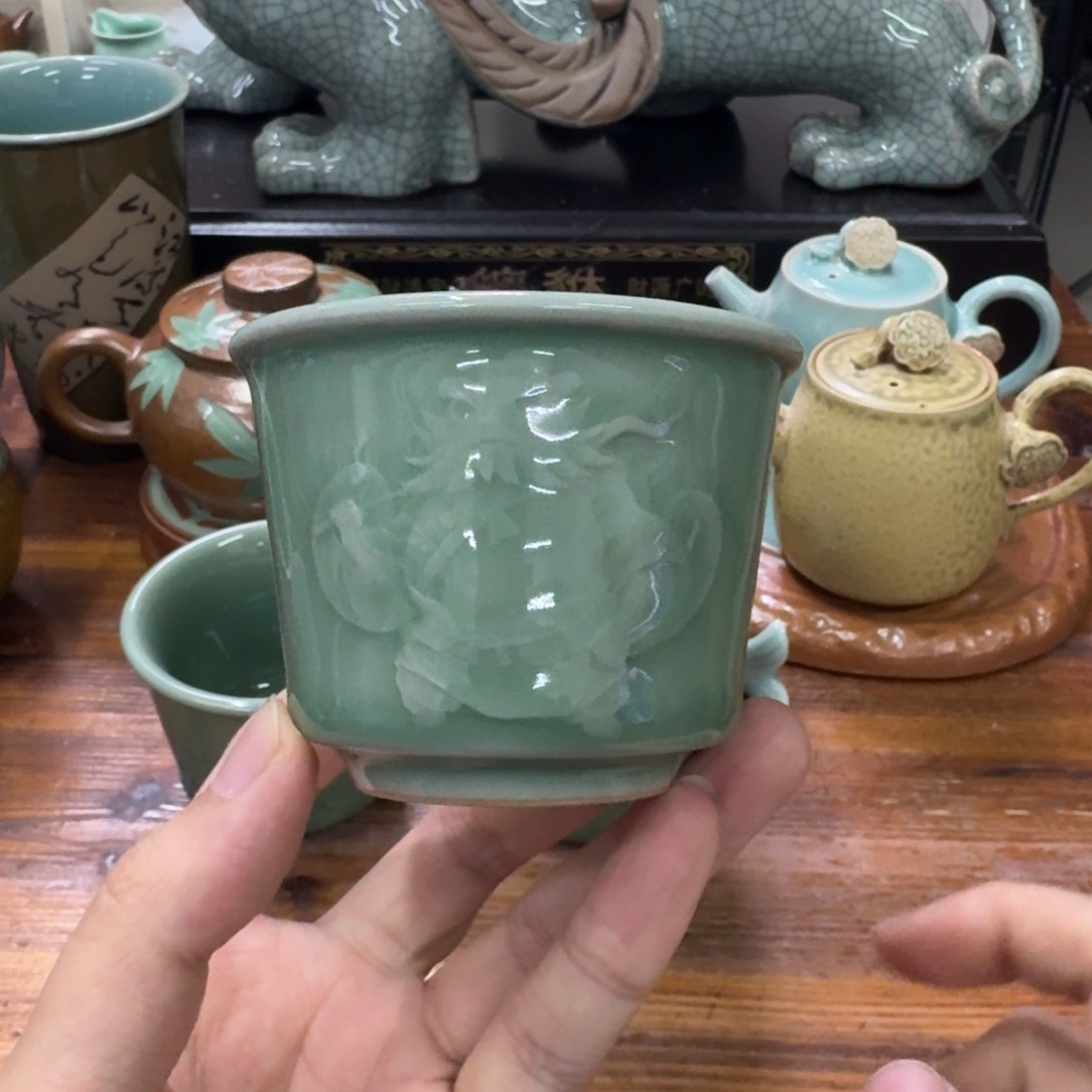 龙泉青瓷茶具微瑕1808