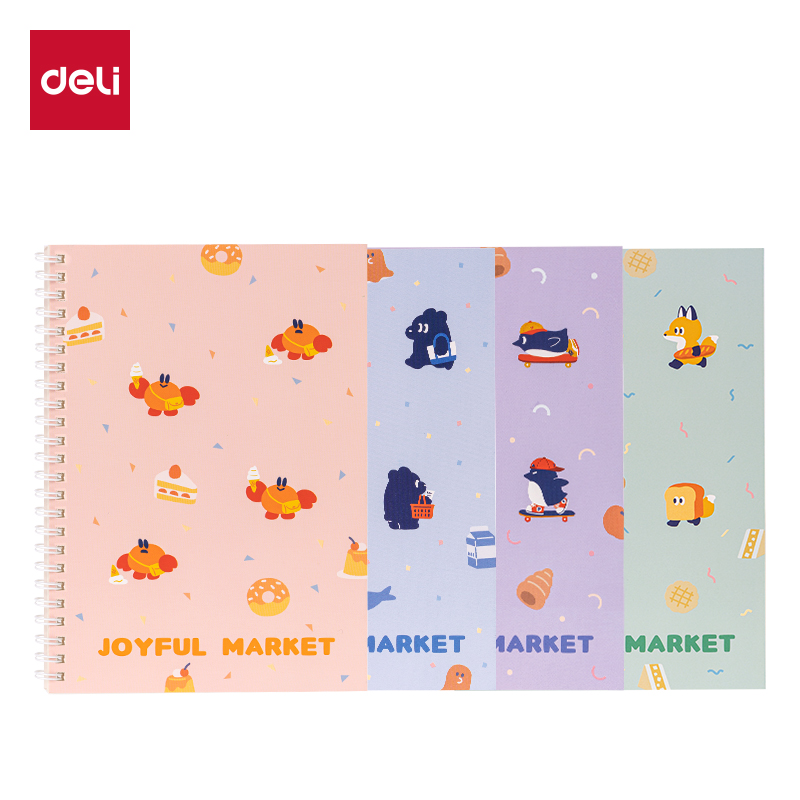 【直播】得力LA560螺旋本学生作业记事专用(萌物日常)