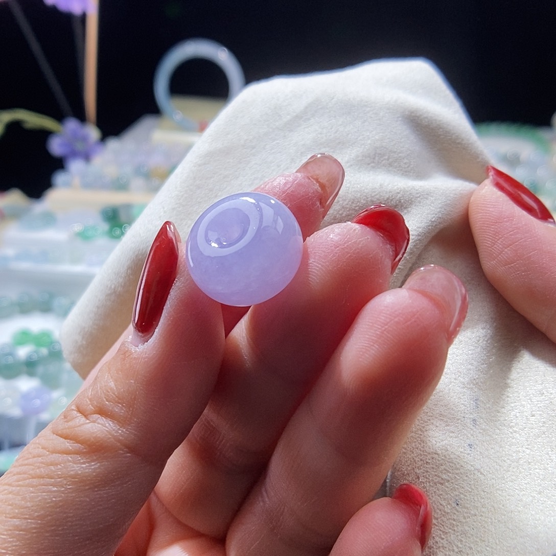 翡翠未镶嵌吊坠(不含链)肥扣小纹