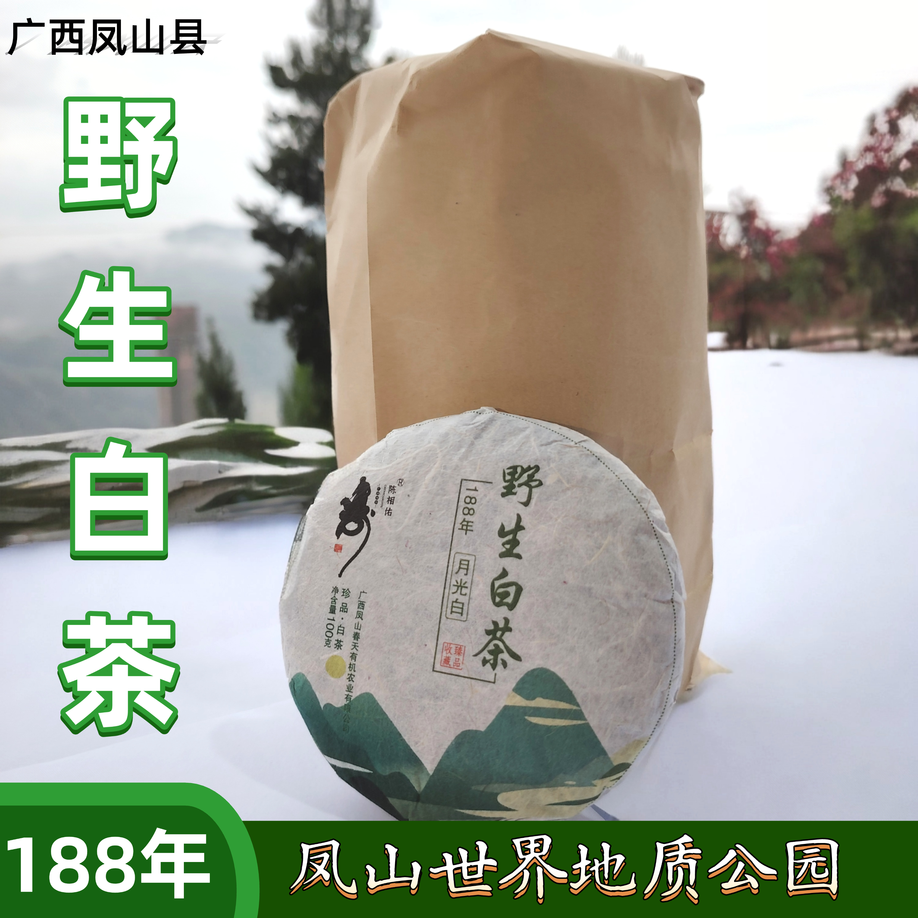 广西(野)188四年陈白茶(自然发酵)