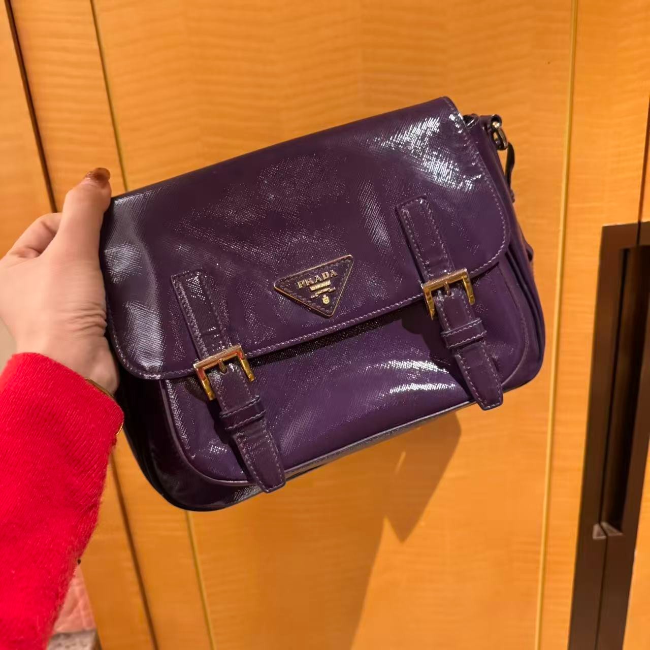 95新 Prada/普拉达 qy 紫 普拉达/二奢包包