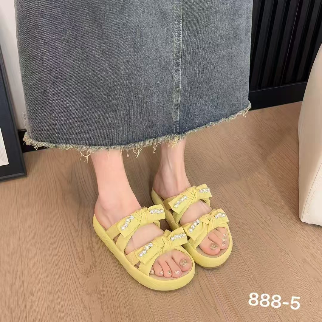 888-5~夏季蝴蝶带钻款时尚拖鞋