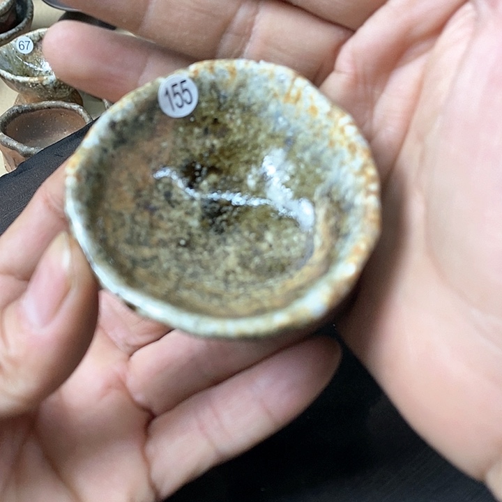 杯手工粗陶、柴烧茶器