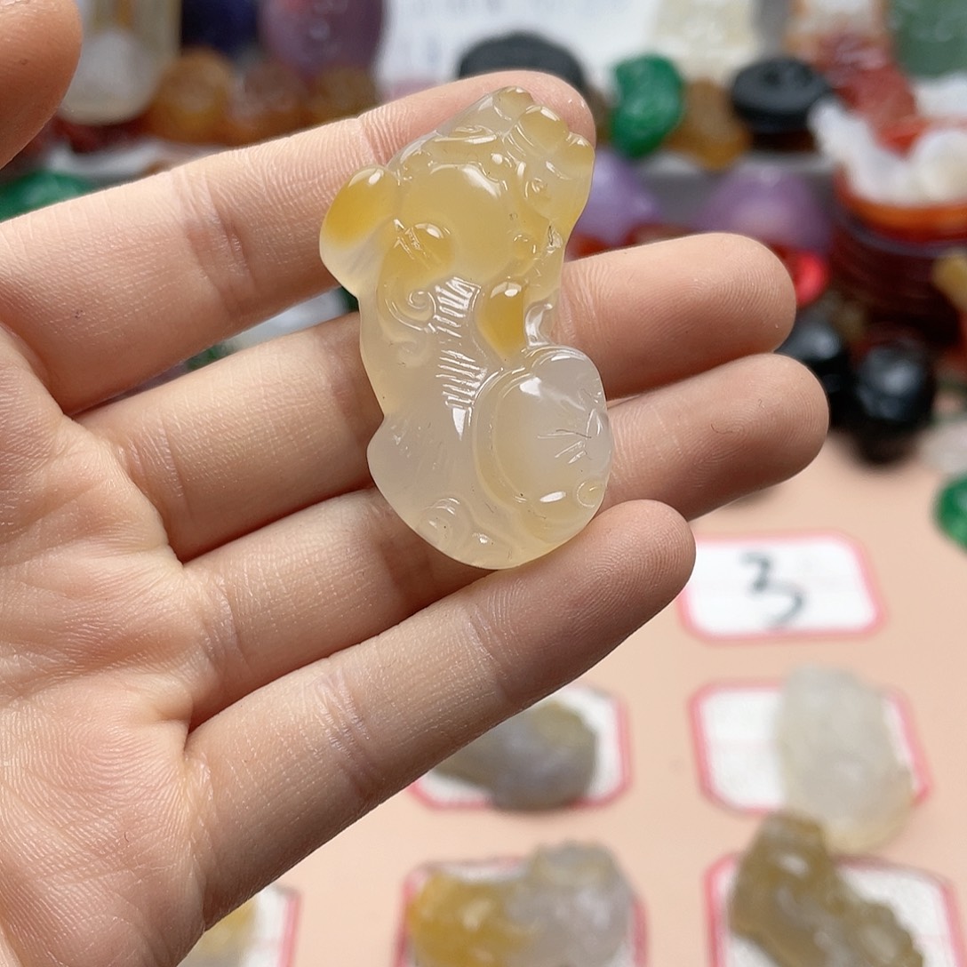 玛瑙/玉髓颈饰合金木*