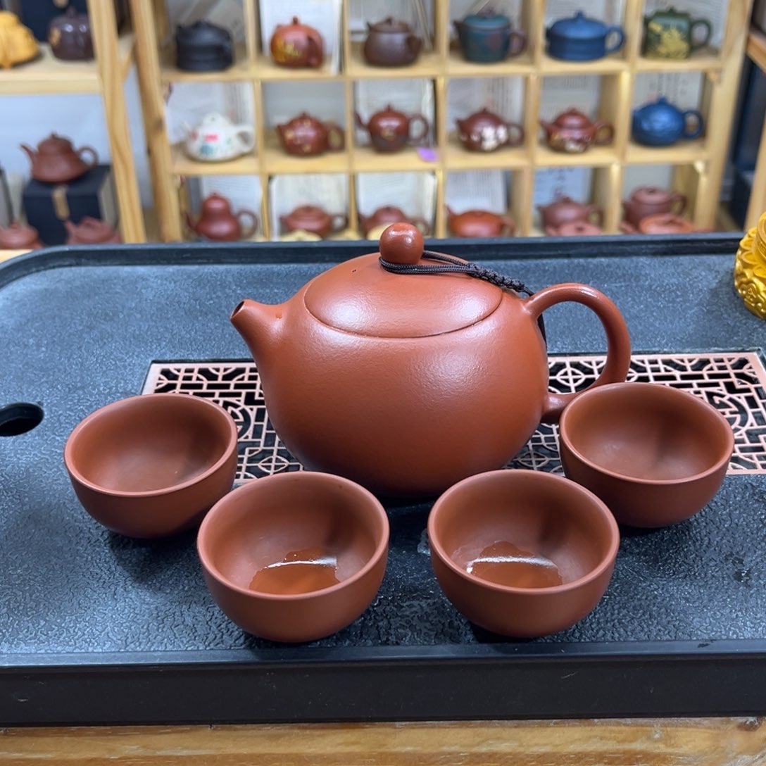 紫砂紫砂胖西施（一壶四杯）