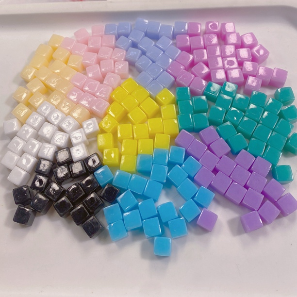 【不夜光对对碰】8mm实色迷你仿真小方块冰块
