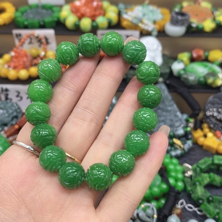 柿***意未镶嵌手链翡翠手链16