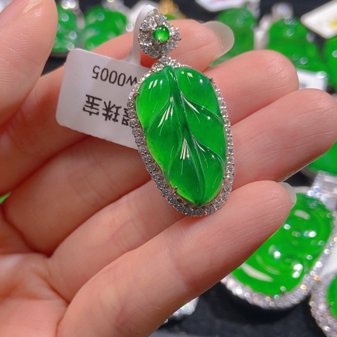 翡翠吊坠(不含链)银S925镶嵌