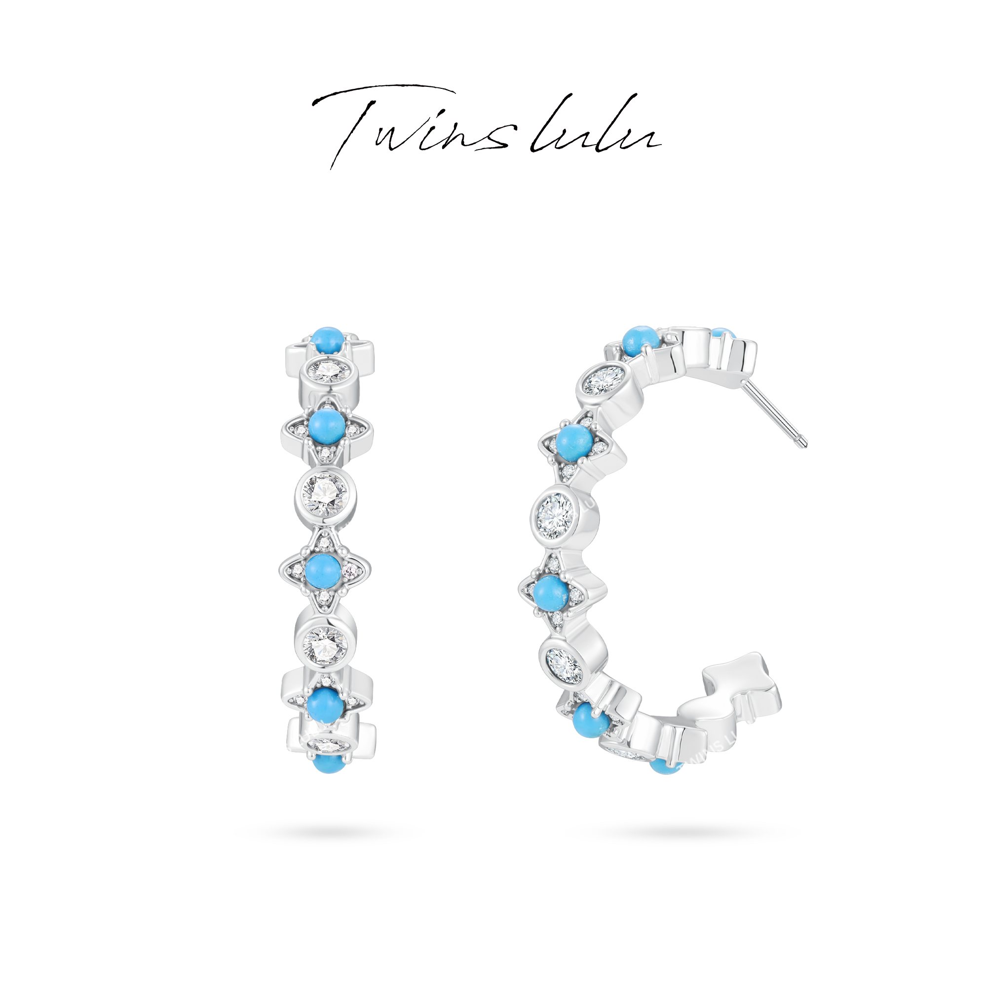 TWINS LULU 秋上新【星河入梦】ins小饰品星形圈圈耳环TSL3085