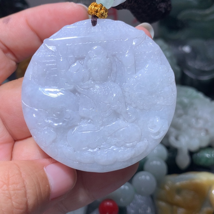 翡翠未镶嵌颈饰保真天然A货翡翠