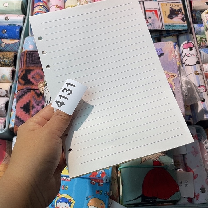 织绣A6 活页横线纸1份4131随129