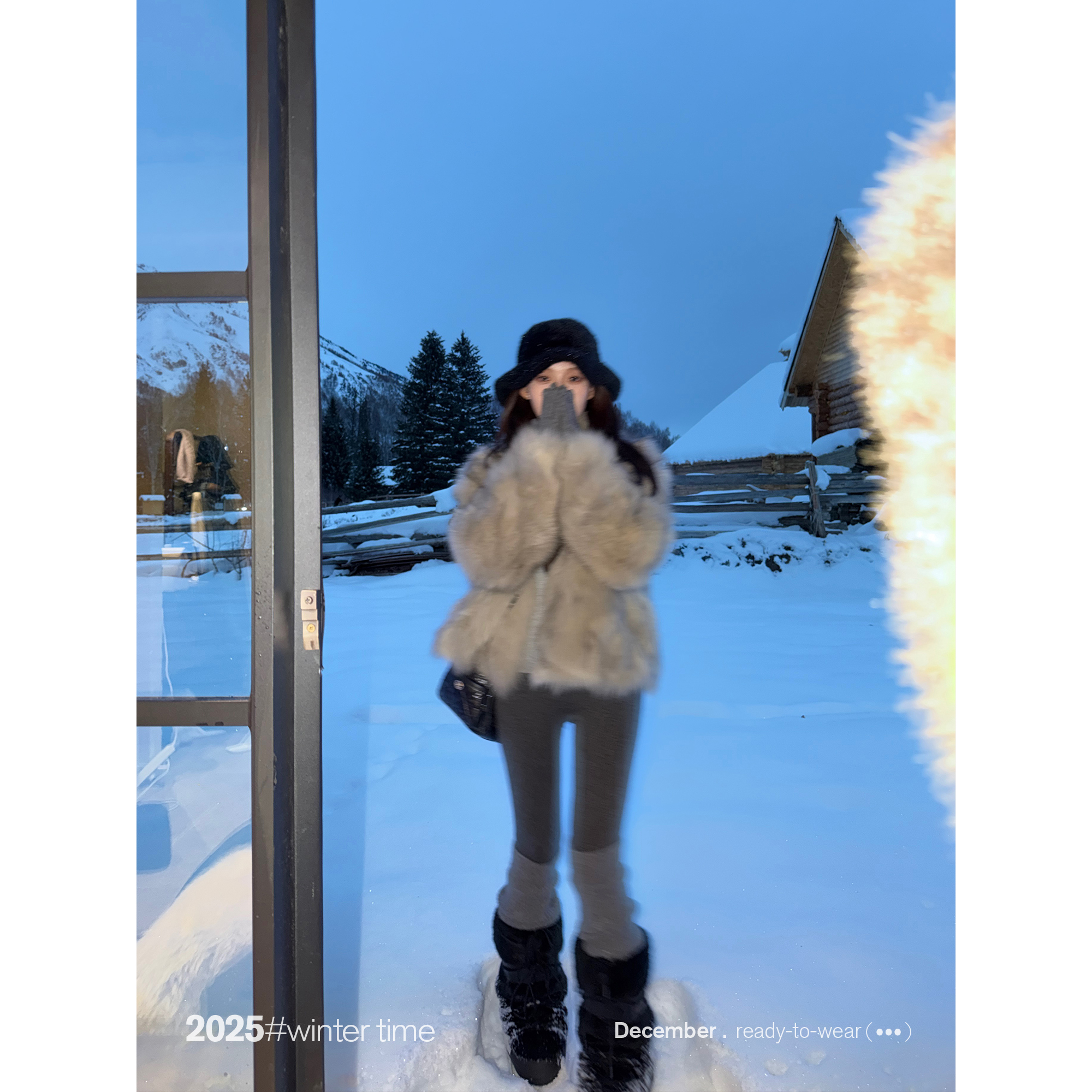 SUNONEONE 芬兰进口saga整皮狐狸毛皮草外套女冬毛毛上衣H1689W