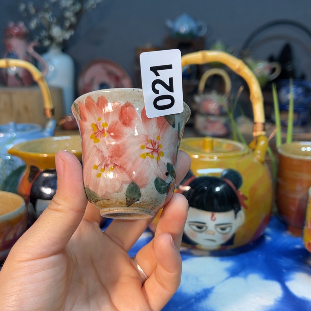 杯素浅陶瓷手工手绘