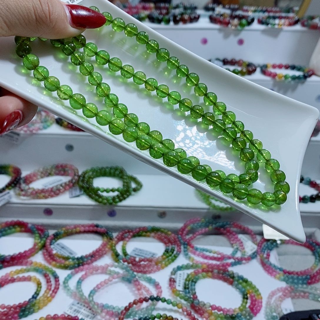 碧玺手链未镶嵌锁*心多样性发一条