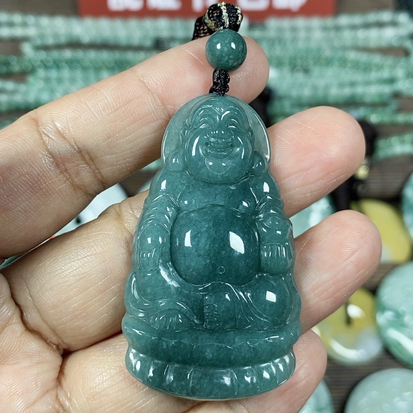 【闪购商品】翡翠颈饰未镶嵌玉吊坠翡翠玉座莲佛