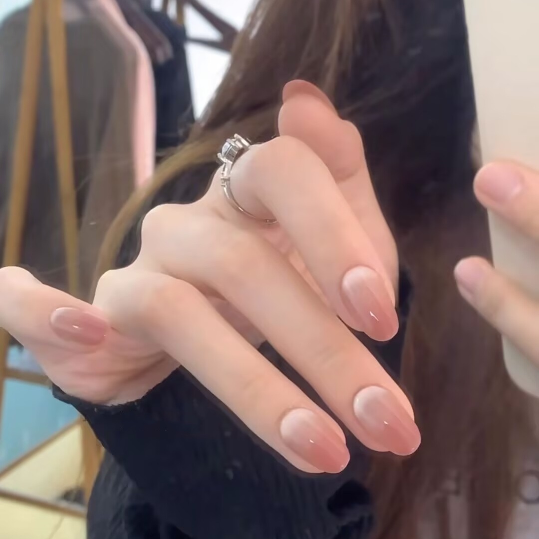 【A46乌龙茶】短椭圆1.8厘米穿戴甲美甲