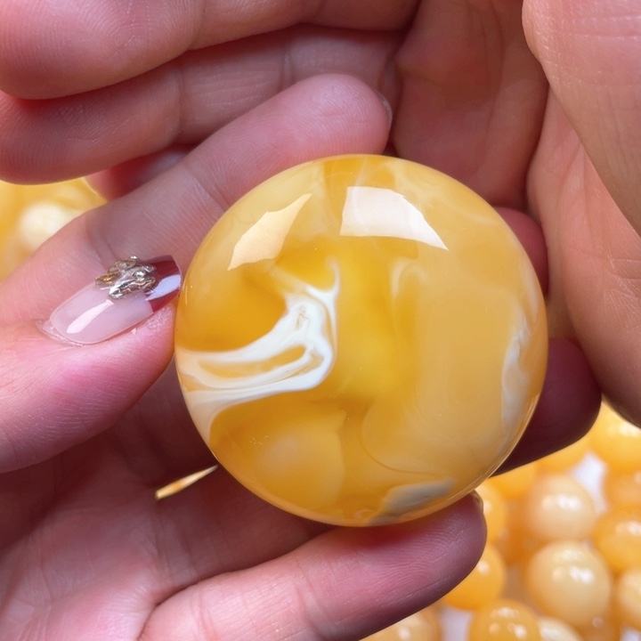 蜜蜡裸石未镶嵌默*蜜蜡扣子