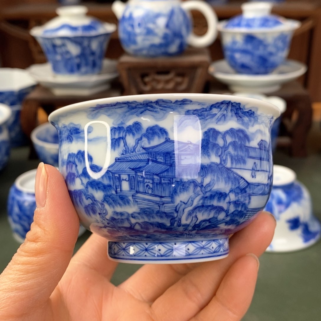 杯小*灰景德镇陶瓷手工手绘