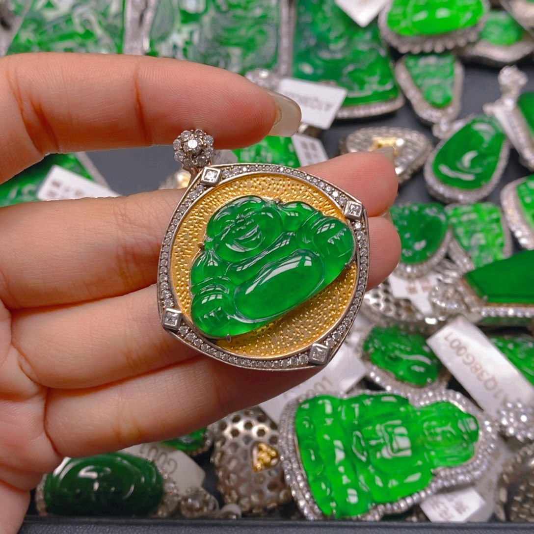 翡翠颈饰银S925镶嵌8888888888