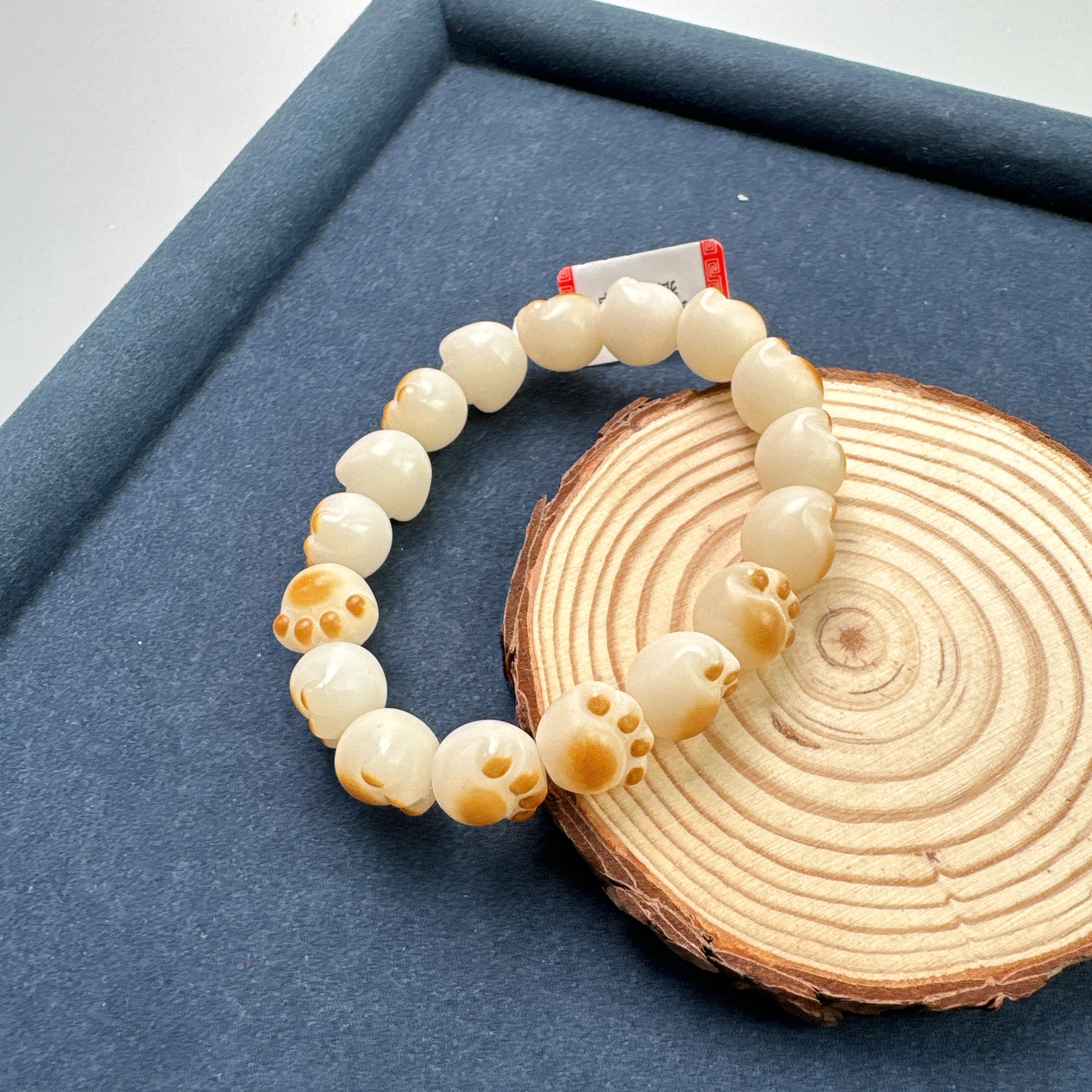 招米炭烧菩提根猫爪手串