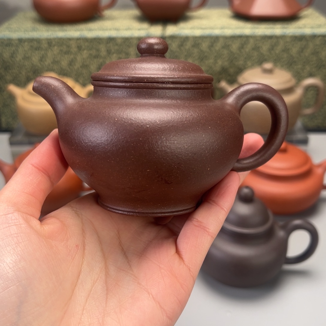 紫砂茶壶千禧紫泥掇只195c c