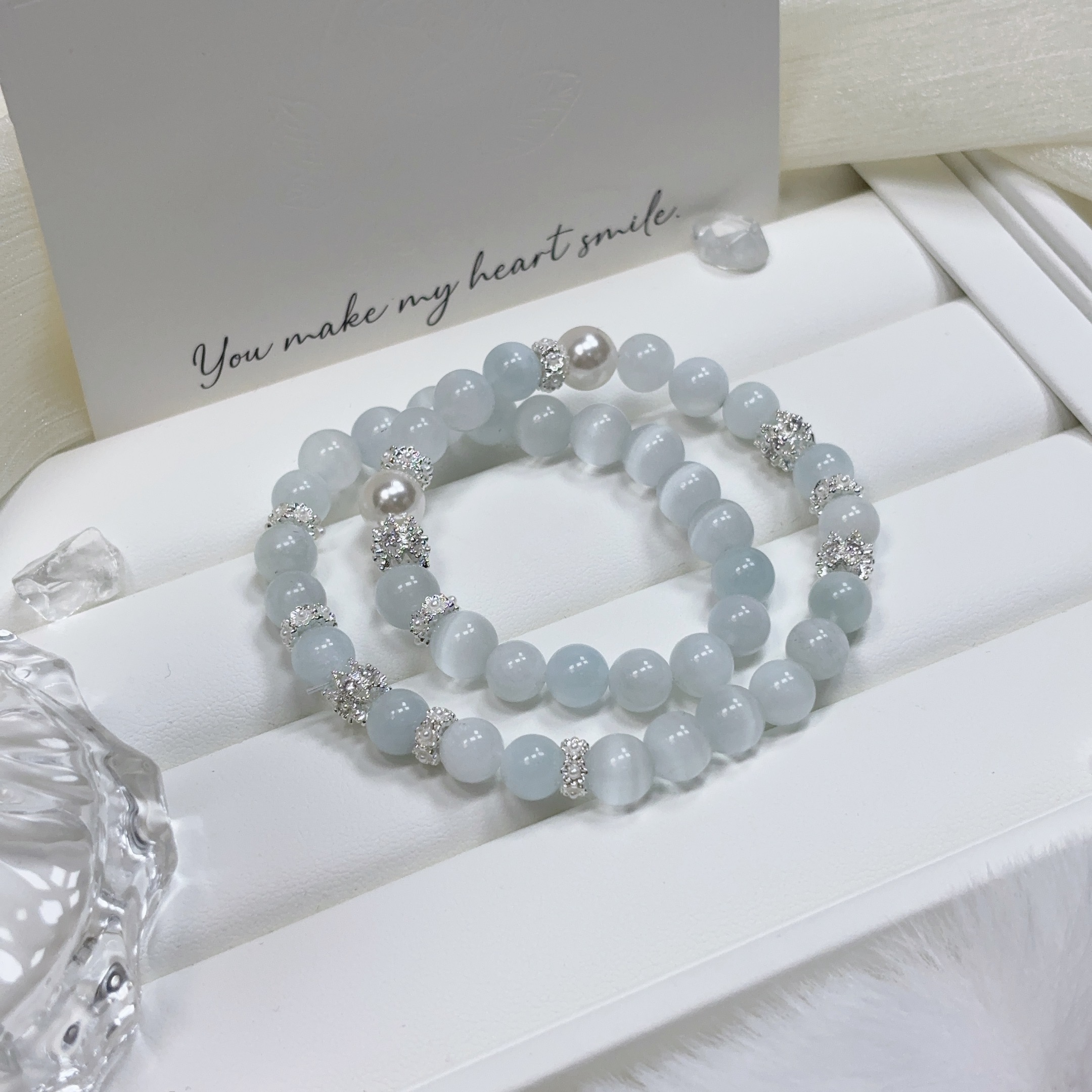 合金手链 【周大宜】海蓝+猫眼ZDYSJ00180