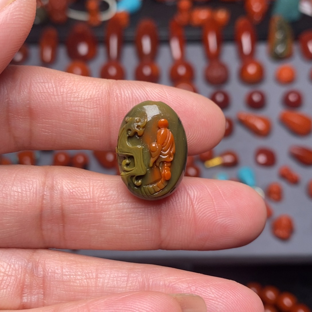 南红玛瑙精工吊坠未镶嵌