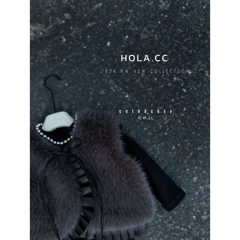 HLCC-8619-儿童洋气时尚百搭毛毛皮草马甲（冬款）