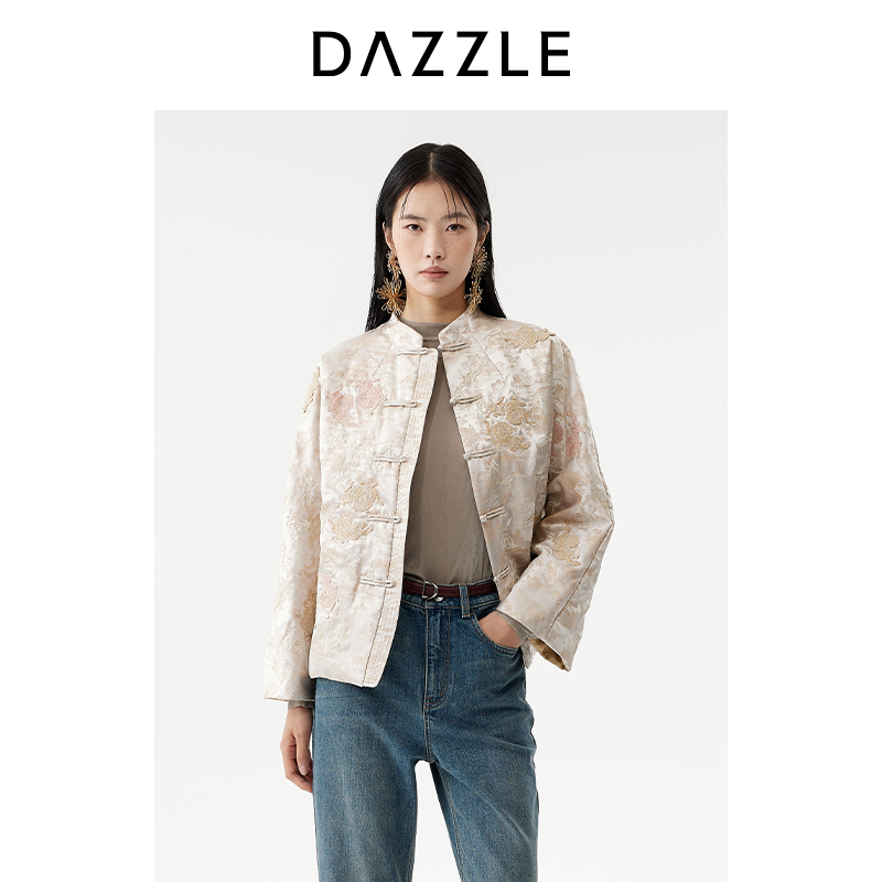 【青绿新春系列】DAZZLE 地素棉服女2026年春季新款棉褛2K1HB05
