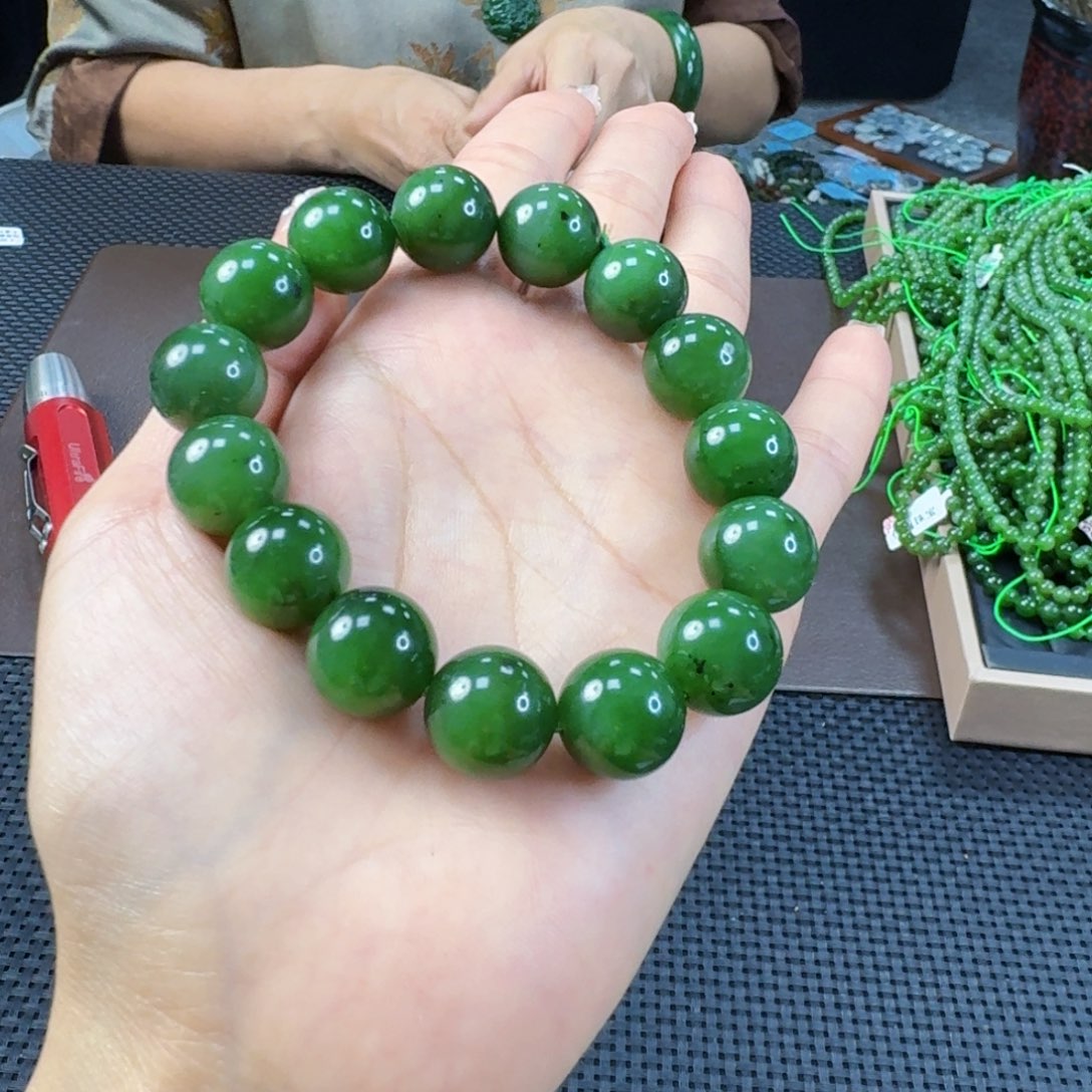 手链未镶嵌和田玉（碧玉）卡14