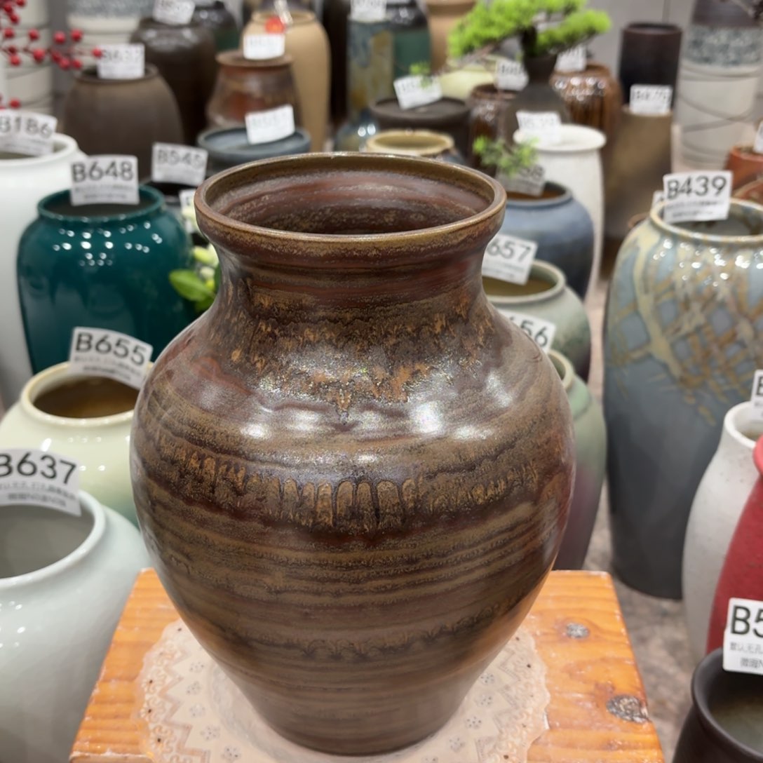 摆件景德镇陶瓷花瓶高25口9