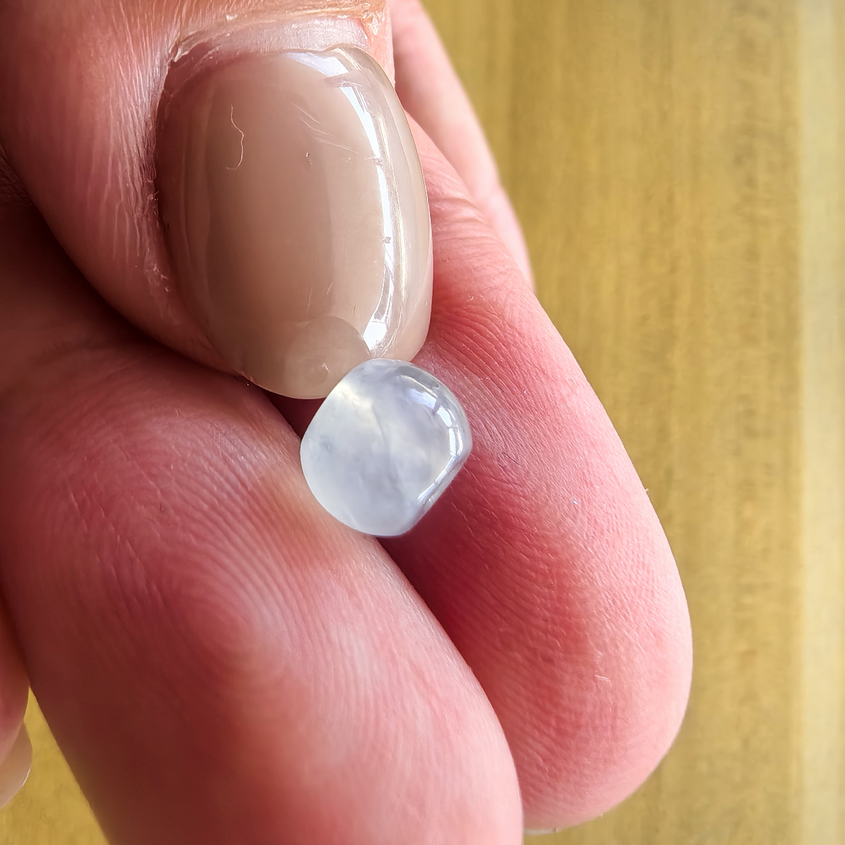 翡翠天然高冰雪花棉扁珠