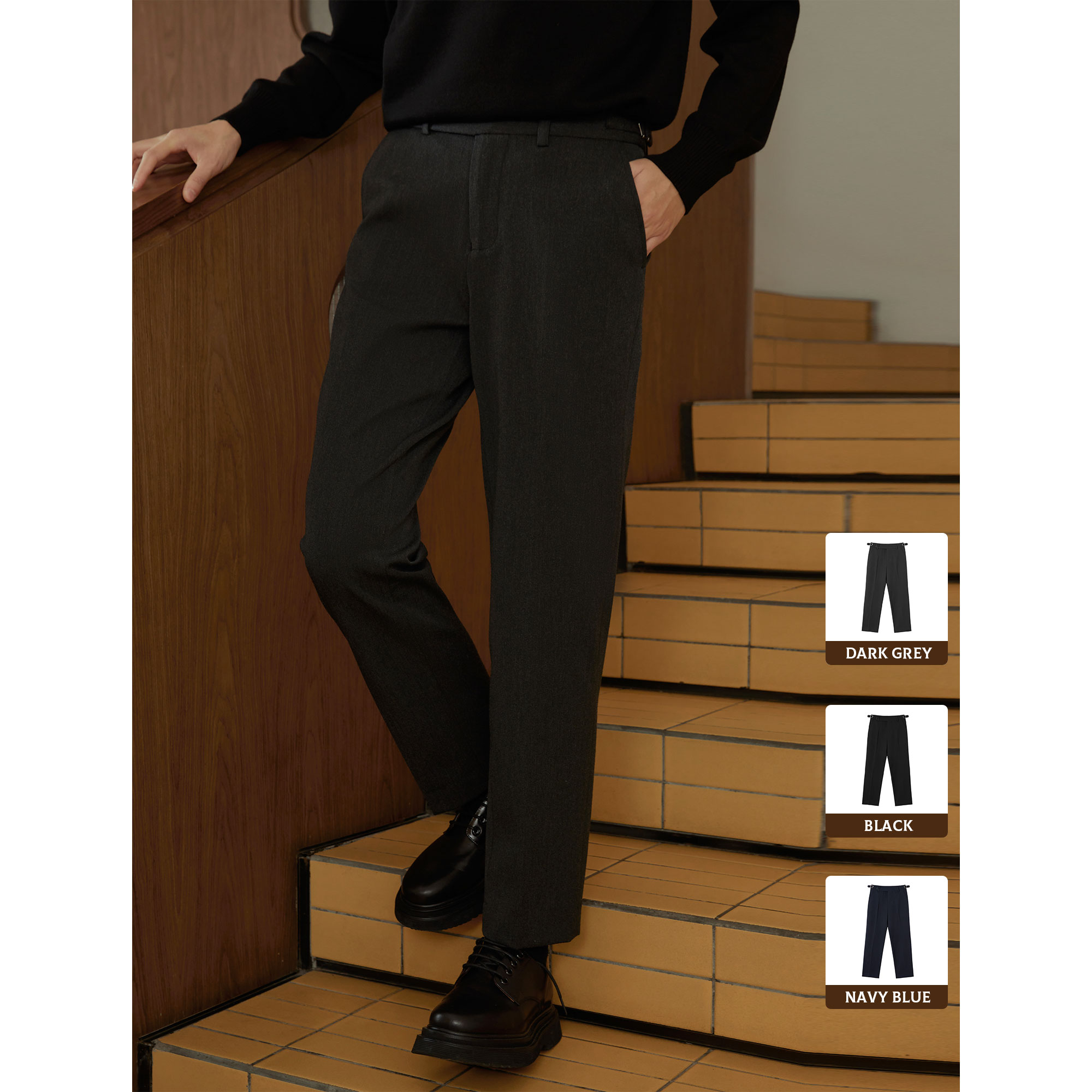 knighttom12月冬装新款正装加厚那不勒斯西裤女小个子长裤KT3254