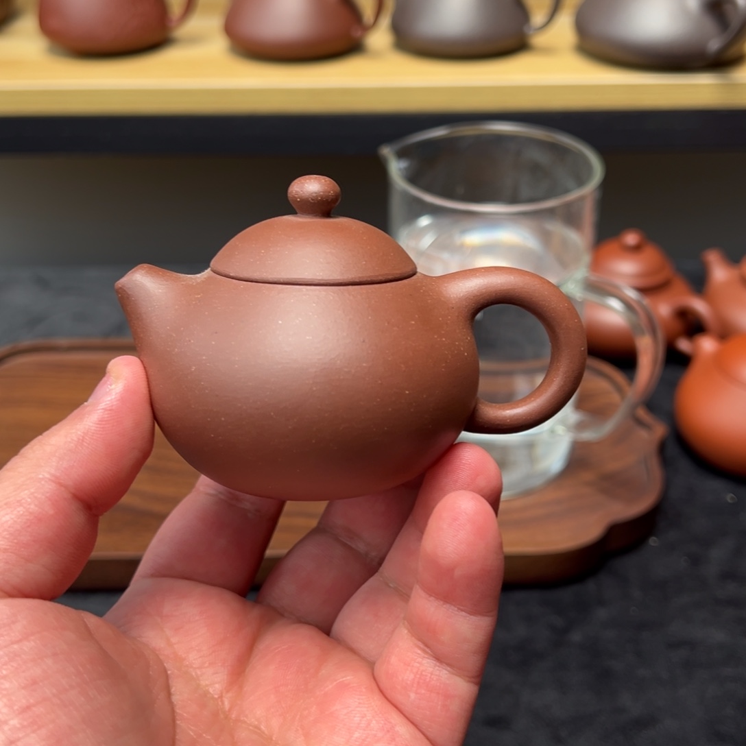 紫砂茶壶100cc老紫泥文旦