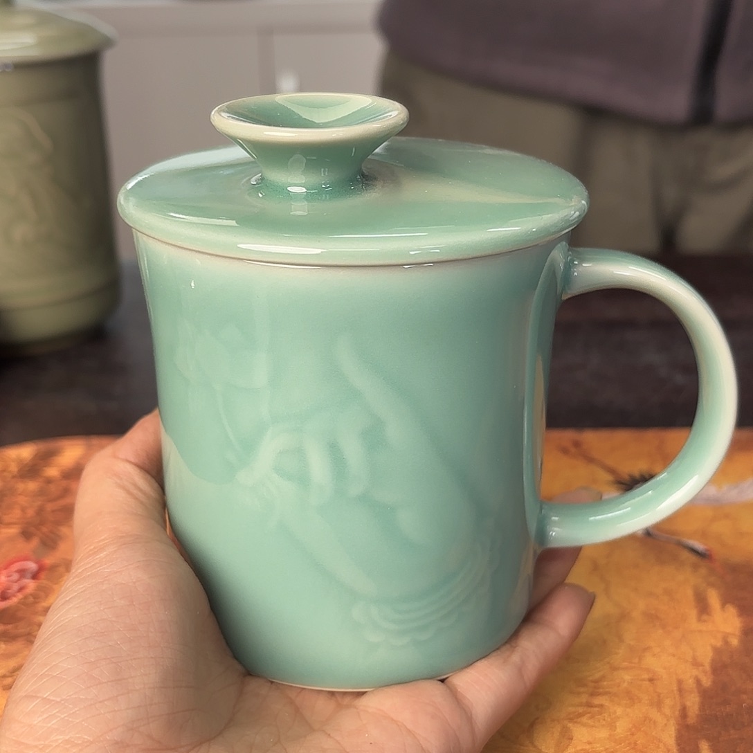 龙泉云间青瓷小米茶器