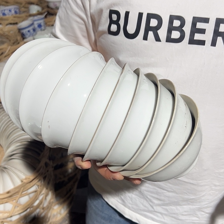 瓷片景德镇陶瓷5.5寸碗10个