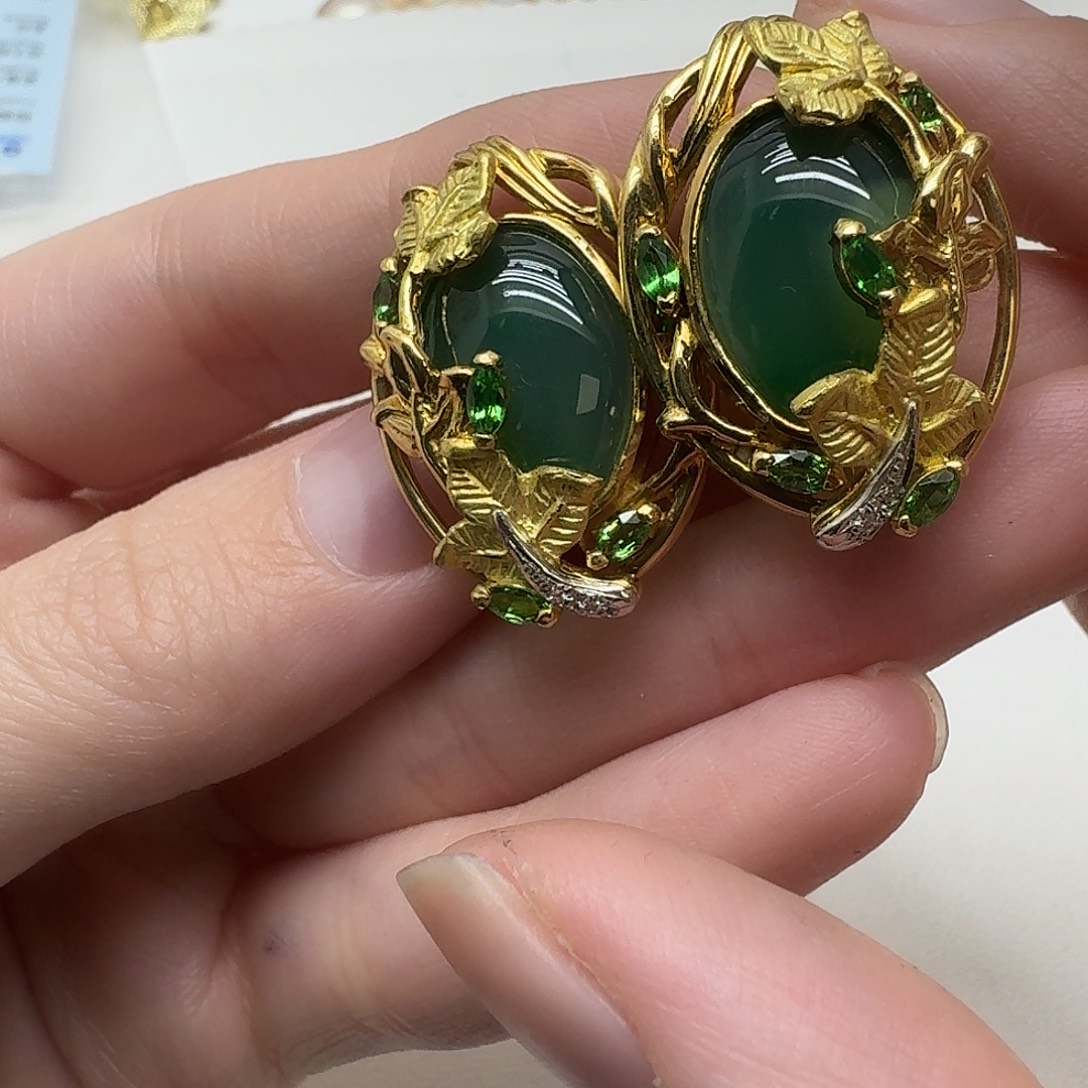 未镶嵌钻石耳饰成品