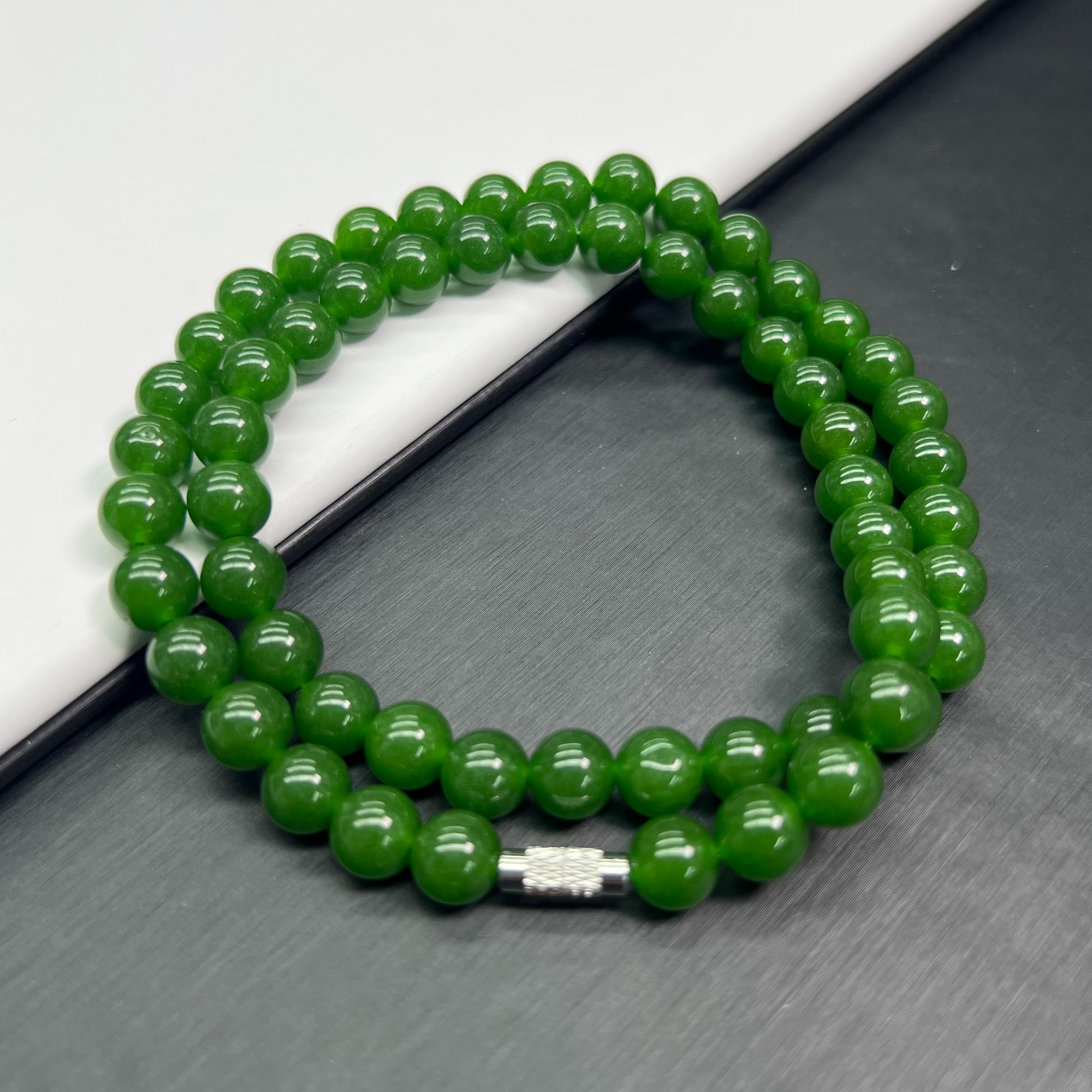 A233菠菜妈妈链8mm手链百搭