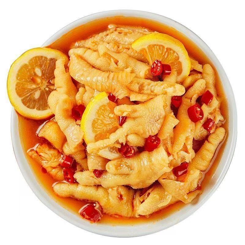 【次日达】柠檬无骨凤爪 酸辣开胃 开袋即食1斤2斤包邮酸辣解馋解馋零食