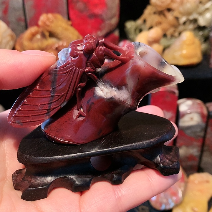 昌化石淡**生昌化精品手把件