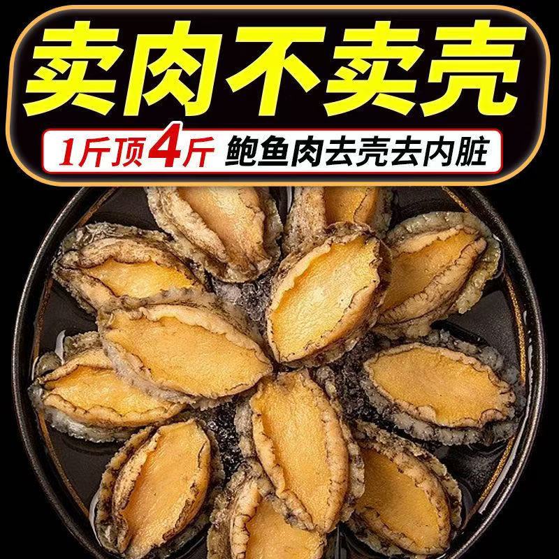 【鲜冻】大号7厘米精选4头鲍鱼现剥纯肉15颗左右500克九孔鲍