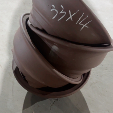 紫砂花盆100-4。33-14