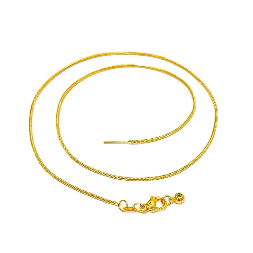 铜合金项链 时尚肖邦链长款金色女款万能链简约针式饰品链子百搭