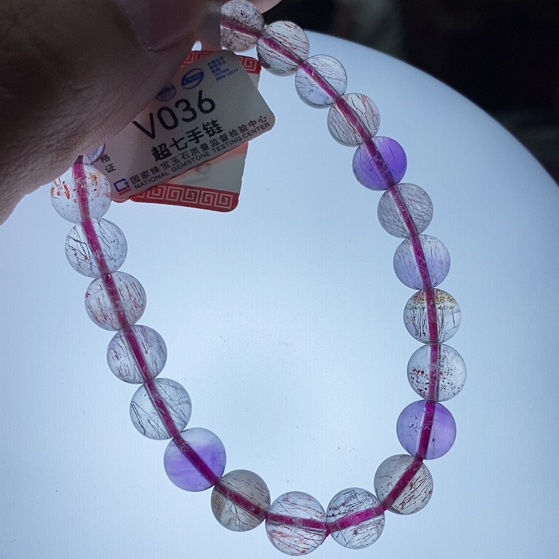 水晶手链未镶嵌V036超七